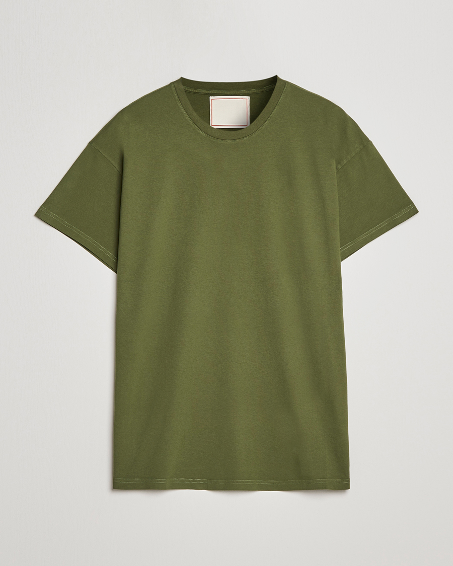 Herre | T-Shirts | Jeanerica | Marcel Crew Neck T-Shirt Army Green