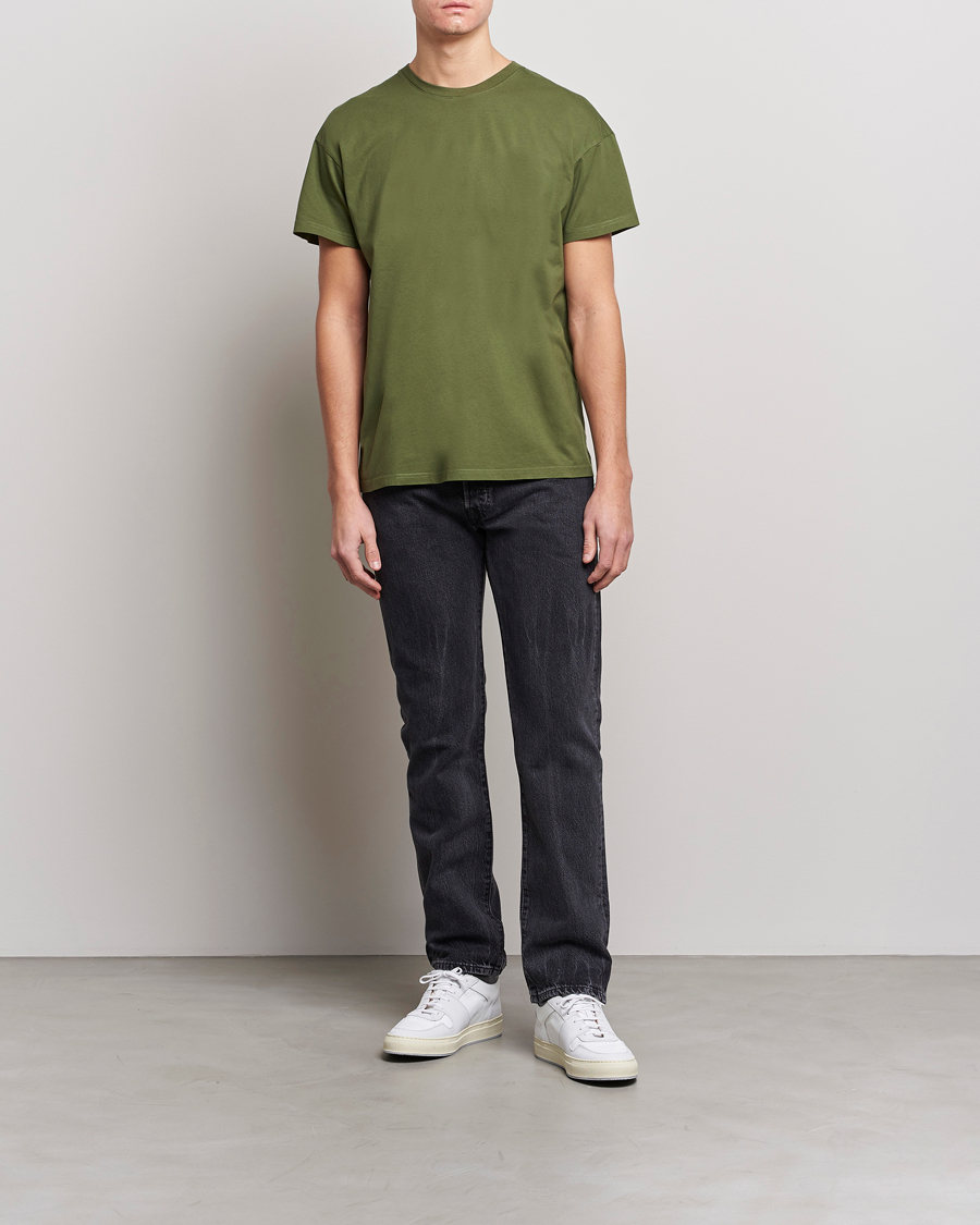 Herre | T-Shirts | Jeanerica | Marcel Crew Neck T-Shirt Army Green