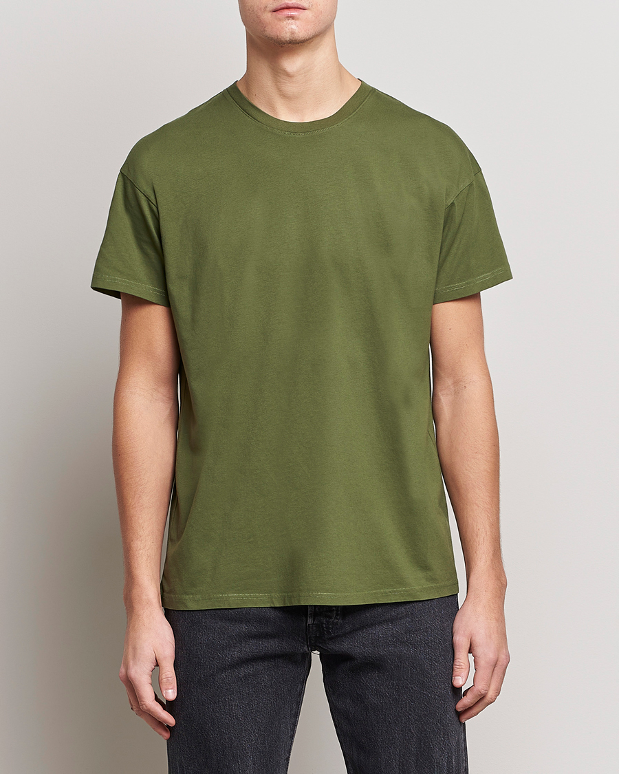 Herre |  | Jeanerica | Marcel Crew Neck T-Shirt Army Green