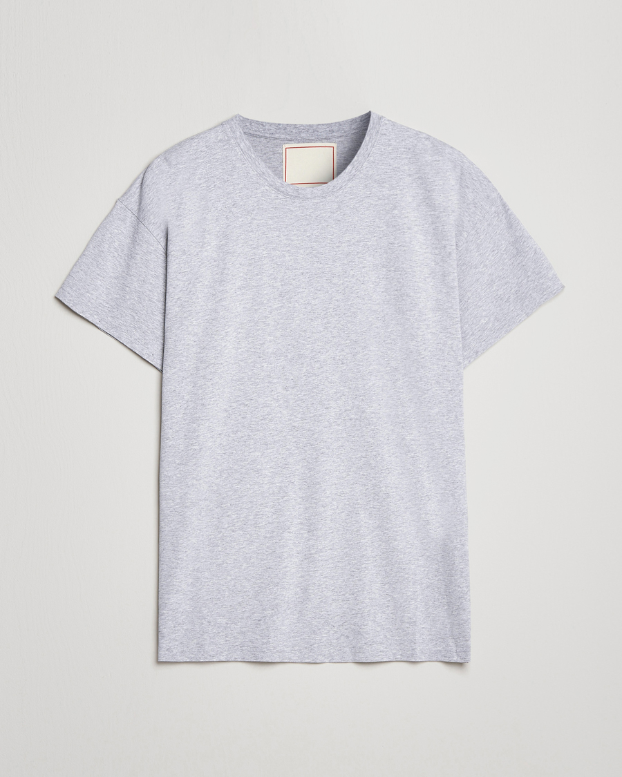 Herre | T-Shirts | Jeanerica | Marcel Crew Neck T-Shirt Light Grey Melange