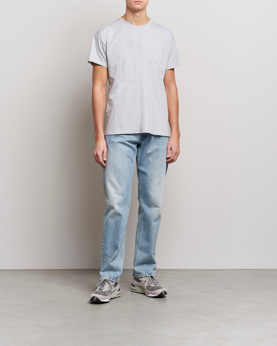 Herre | T-Shirts | Jeanerica | Marcel Crew Neck T-Shirt Light Grey Melange