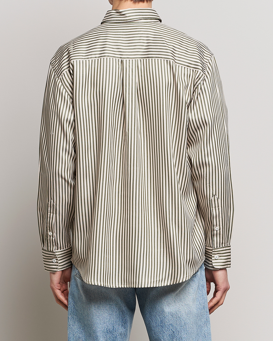 Herre | Skjorter | Jeanerica | Come Tencel Striped Shirt Green/White