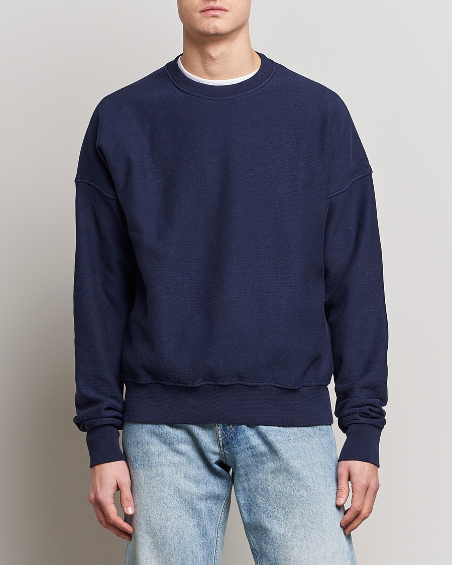 Herre | Jeanerica | Jeanerica | Paule Crew Neck Sweatshirt Dark Navy