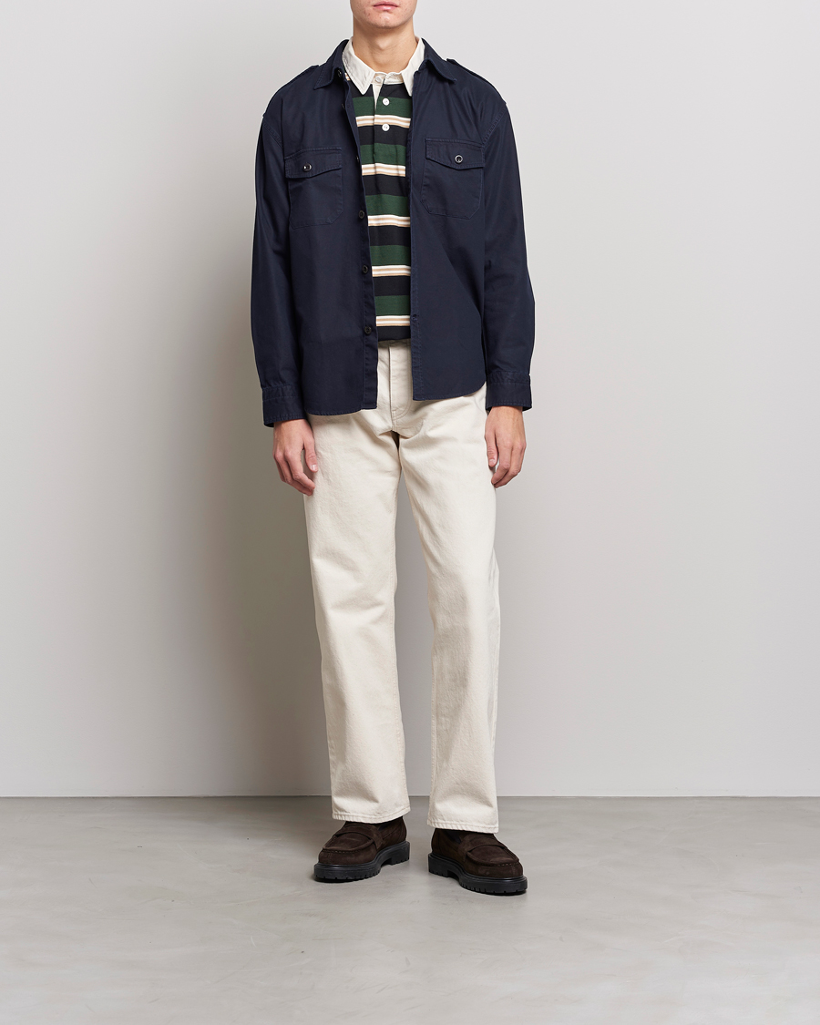 Herre | Skjorter | GANT | Solid Twill Overshirt Evening Blue