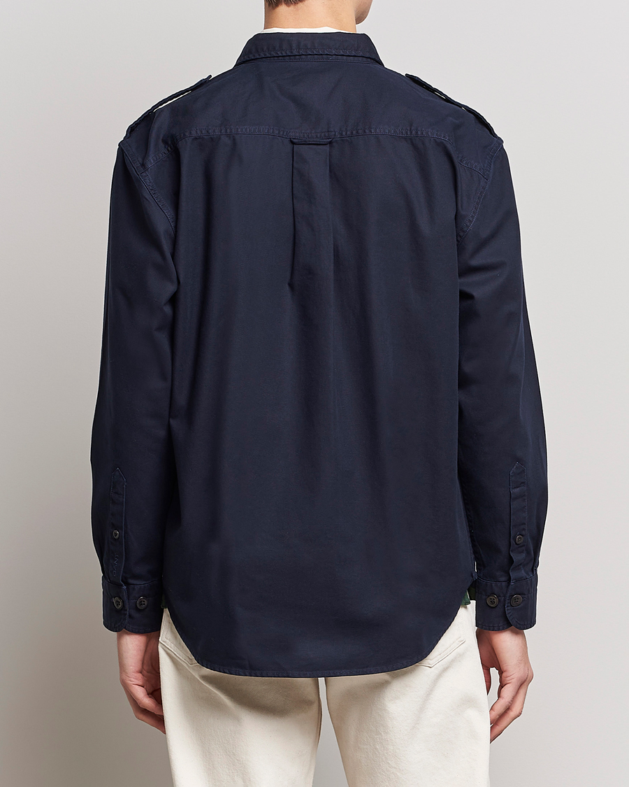 Herre | Skjorter | GANT | Solid Twill Overshirt Evening Blue