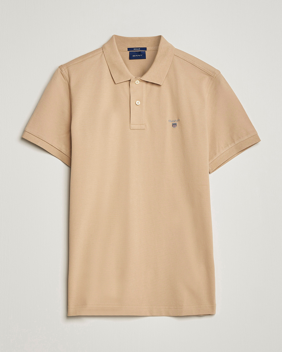 Herre | Polotrøjer | GANT | Original Pique Short Sleeve Rugger Hazelwood Beige