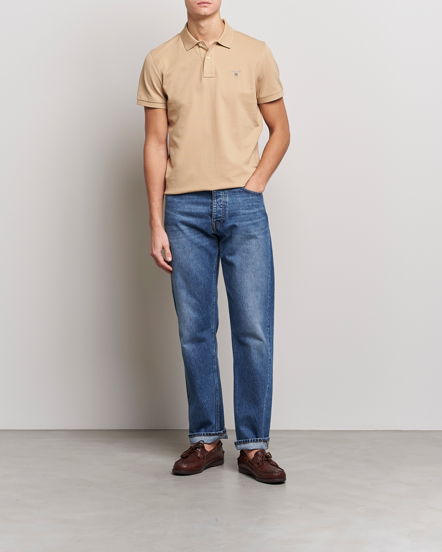 Herre | Polotrøjer | GANT | Original Pique Short Sleeve Rugger Hazelwood Beige