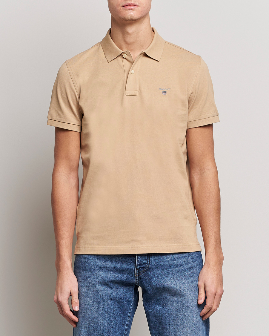 Herre | Polotrøjer | GANT | Original Pique Short Sleeve Rugger Hazelwood Beige