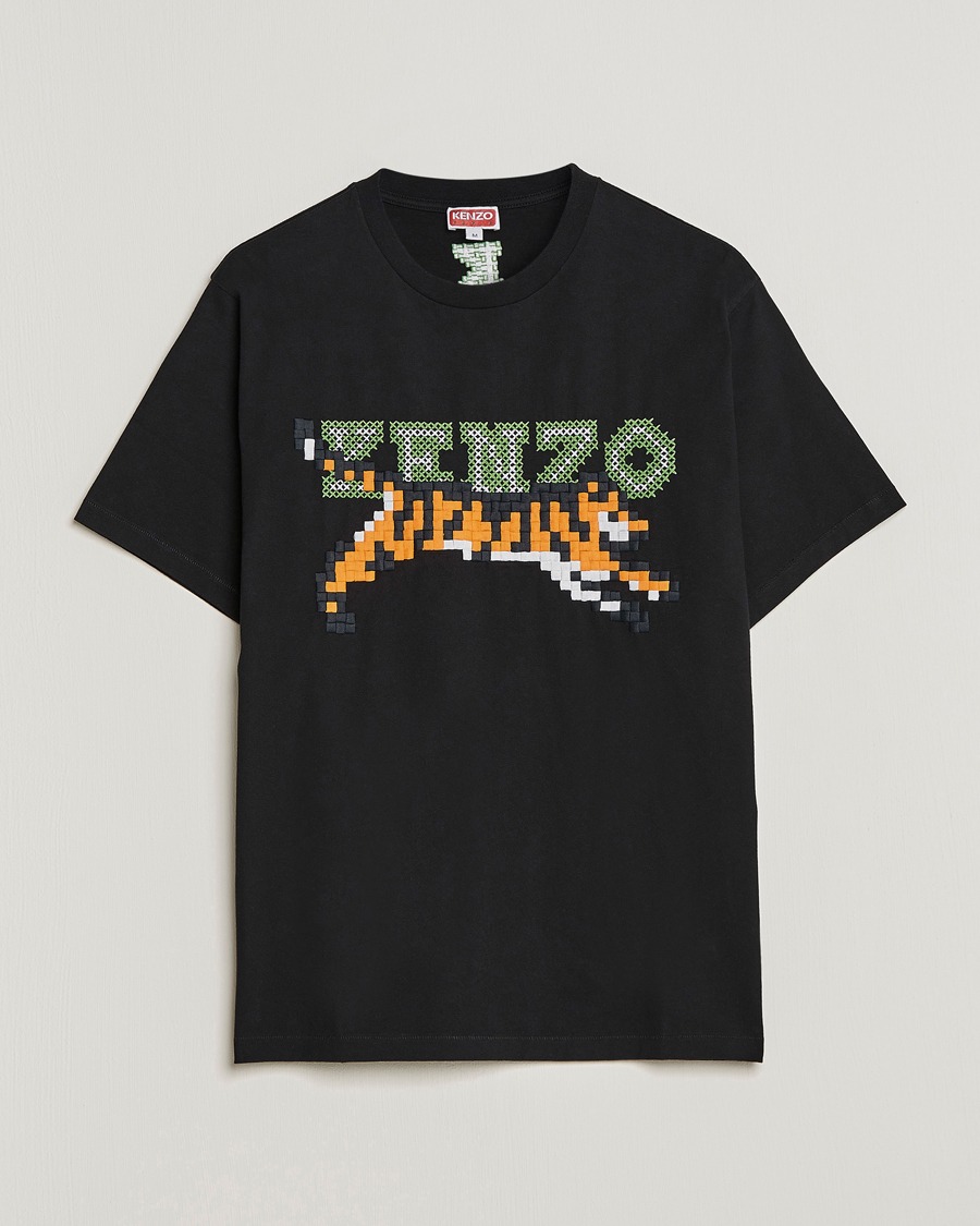Herre | T-Shirts | KENZO | Pixel Oversize T-Shirt Black