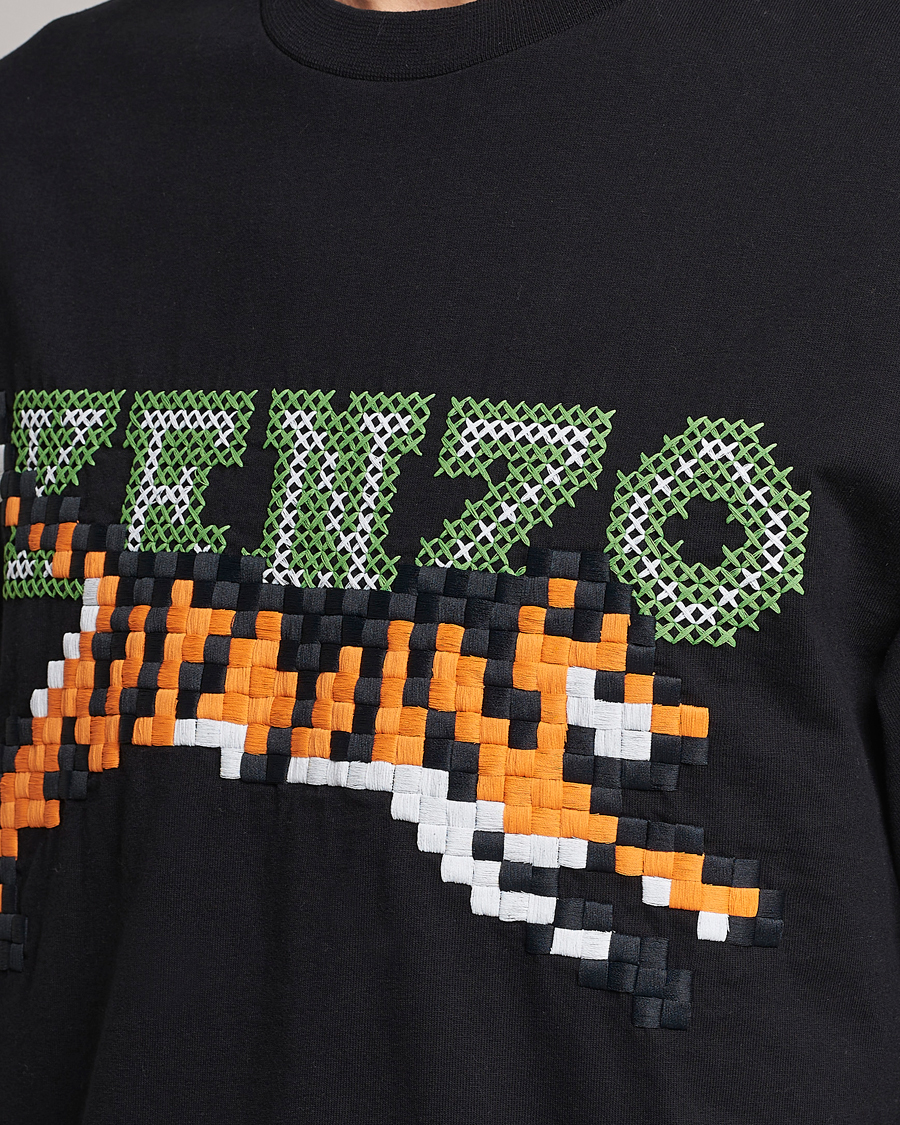 Herre | T-Shirts | KENZO | Pixel Oversize T-Shirt Black