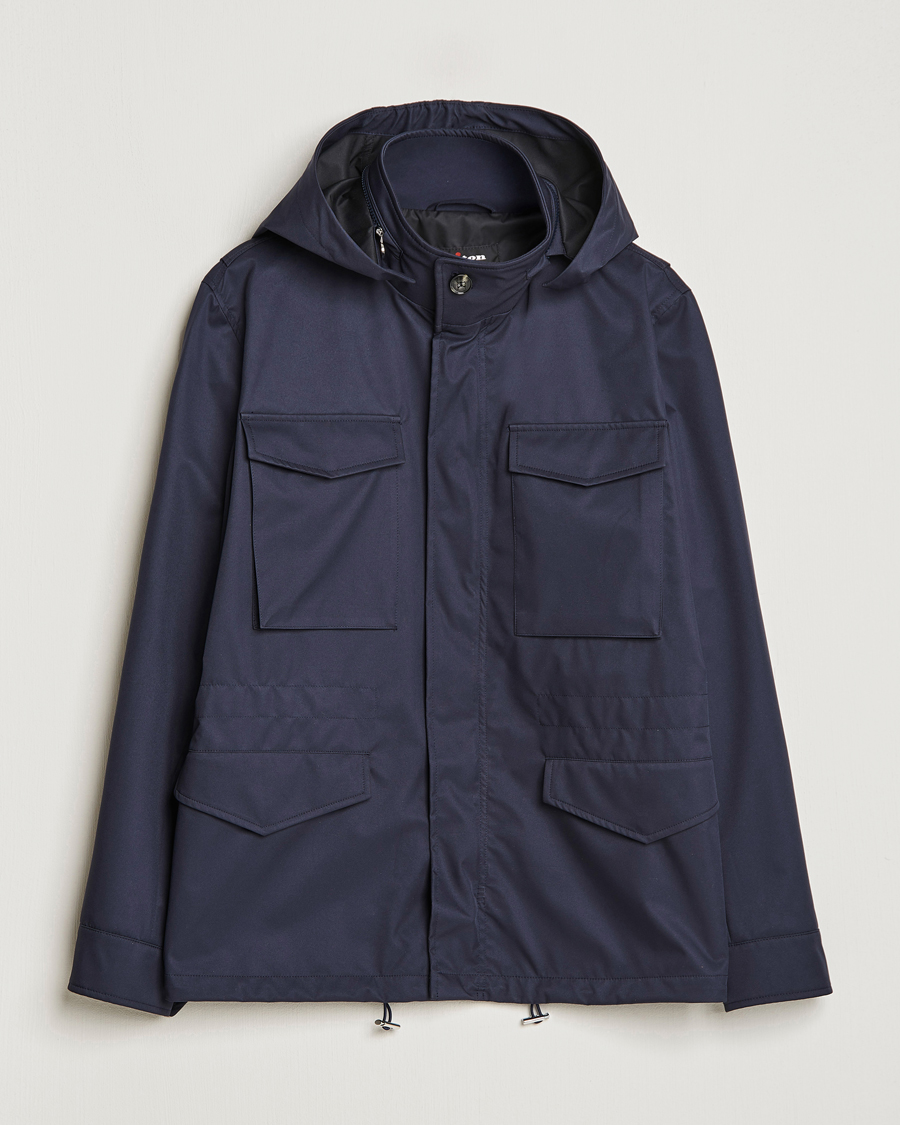 Herre | Jakker | Kiton | Nylon Field Jacket Navy