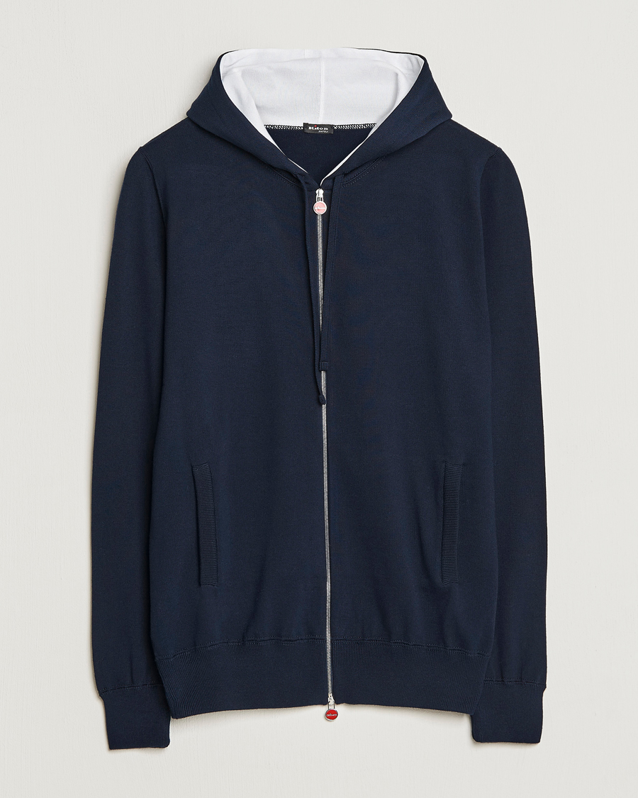 Herre | Trøjer | Kiton | Hooded Zip Sweater Navy