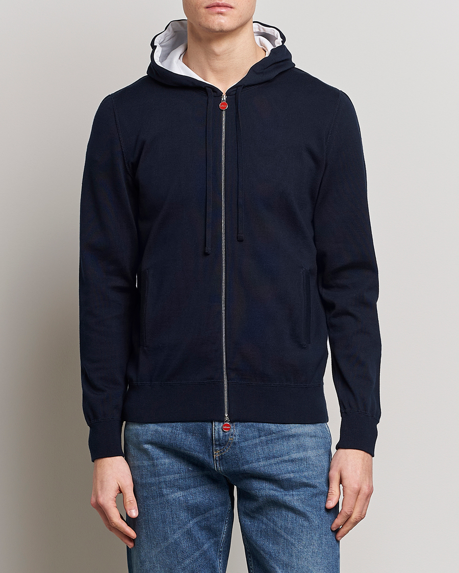 Herre | Trøjer | Kiton | Hooded Zip Sweater Navy