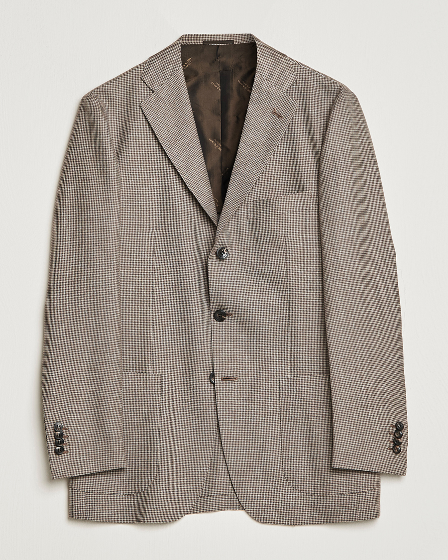 Herre | Blazere & jakker | Kiton | Wool Houndstooth Blazer Beige