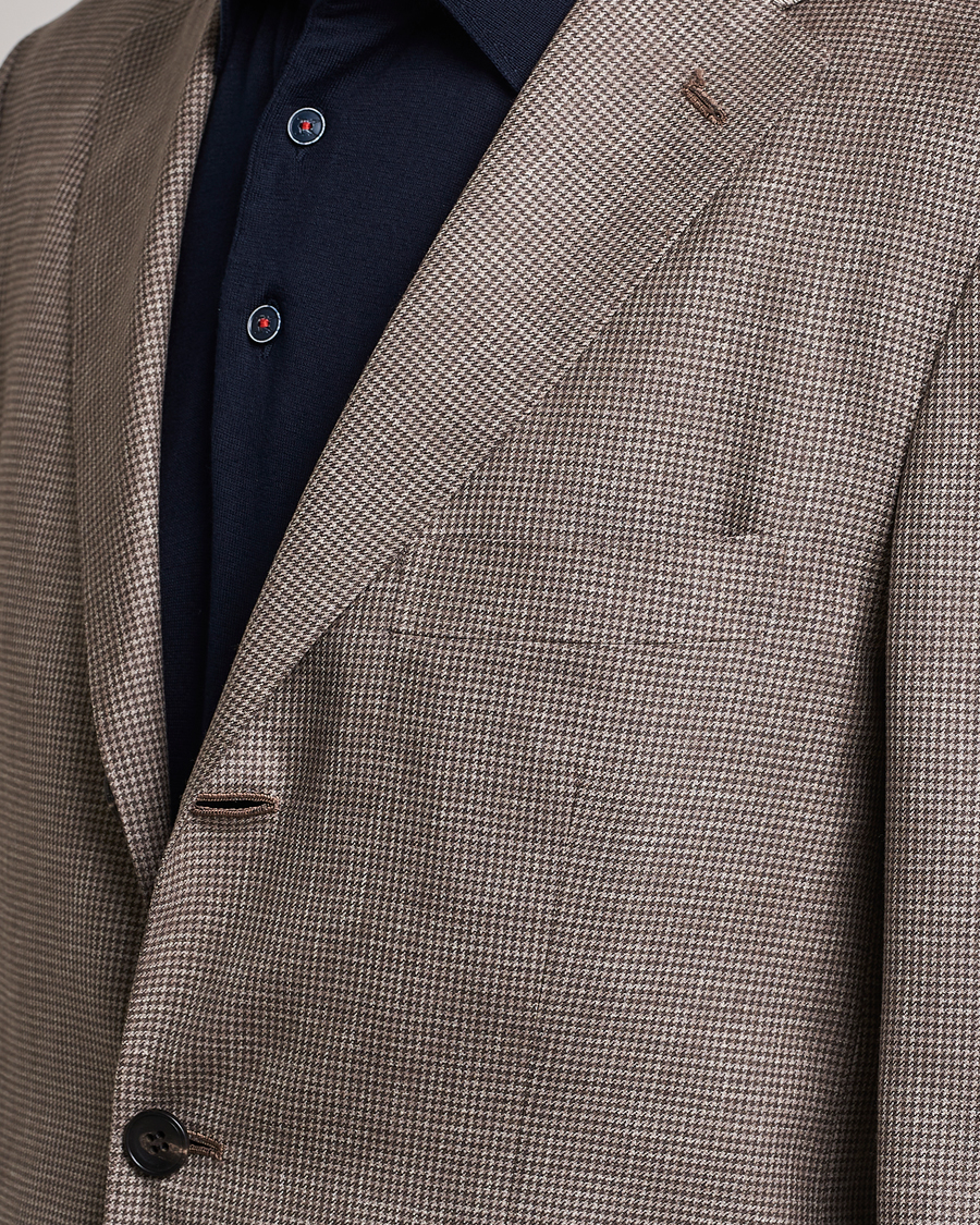 Herre | Blazere & jakker | Kiton | Wool Houndstooth Blazer Beige