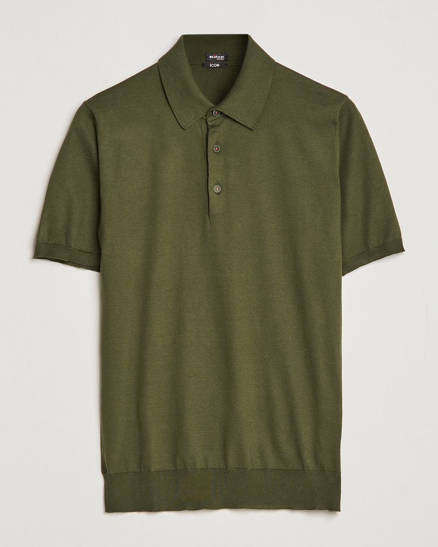 Herre | Polotrøjer | Kiton | Sea Island Cotton Polo Dark Olive