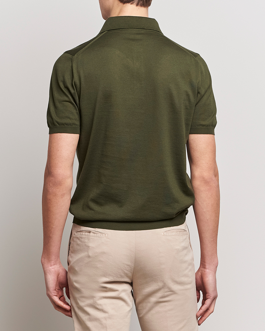 Herre | Polotrøjer | Kiton | Sea Island Cotton Polo Dark Olive
