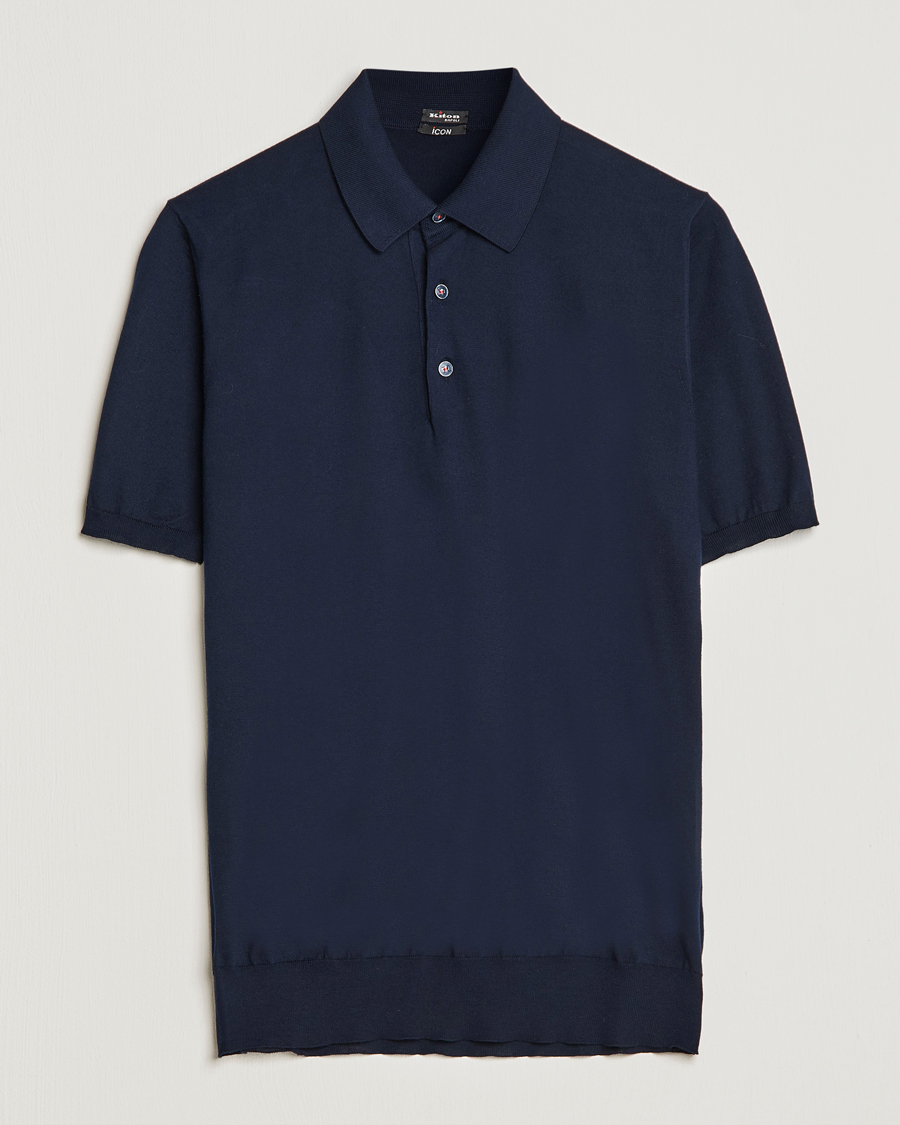 Herre | Polotrøjer | Kiton | Sea Island Cotton Polo Navy