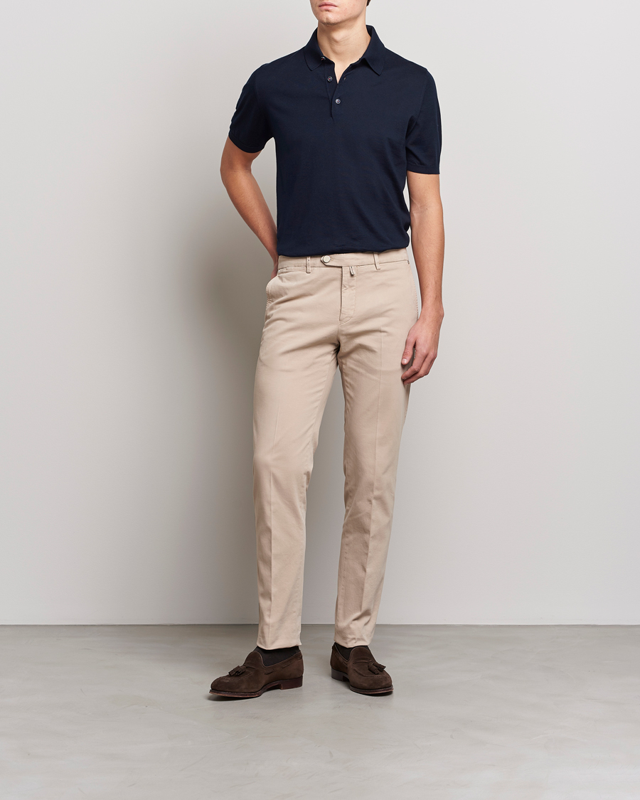 Herre | Polotrøjer | Kiton | Sea Island Cotton Polo Navy