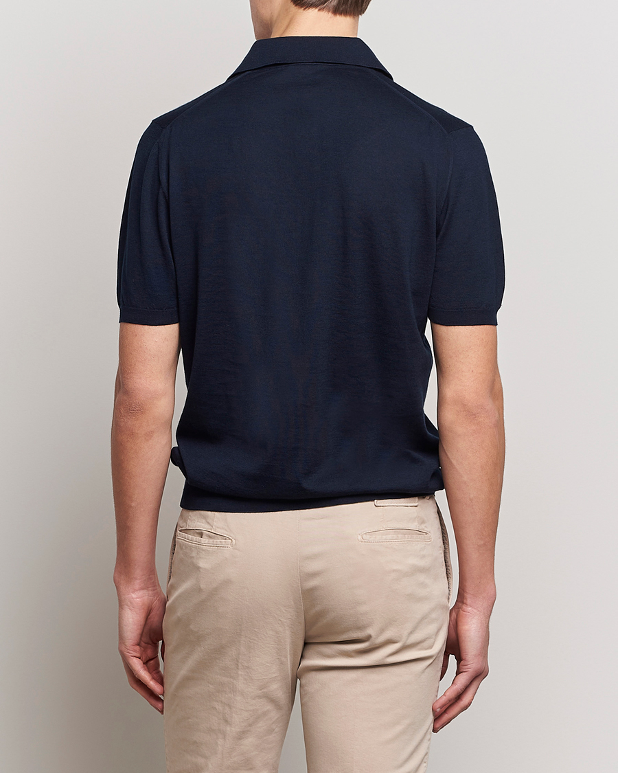Herre | Polotrøjer | Kiton | Sea Island Cotton Polo Navy