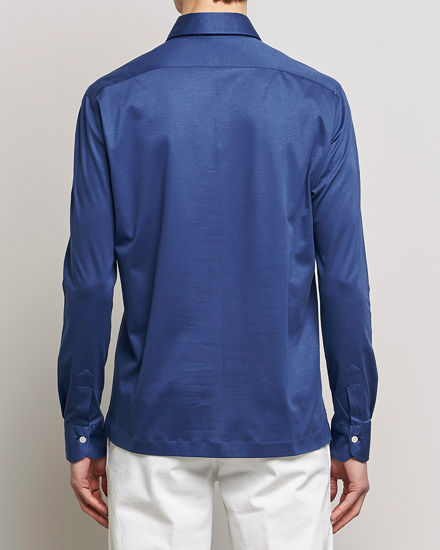 Herre | Skjorter | Kiton | Popover Shirt Dark Blue