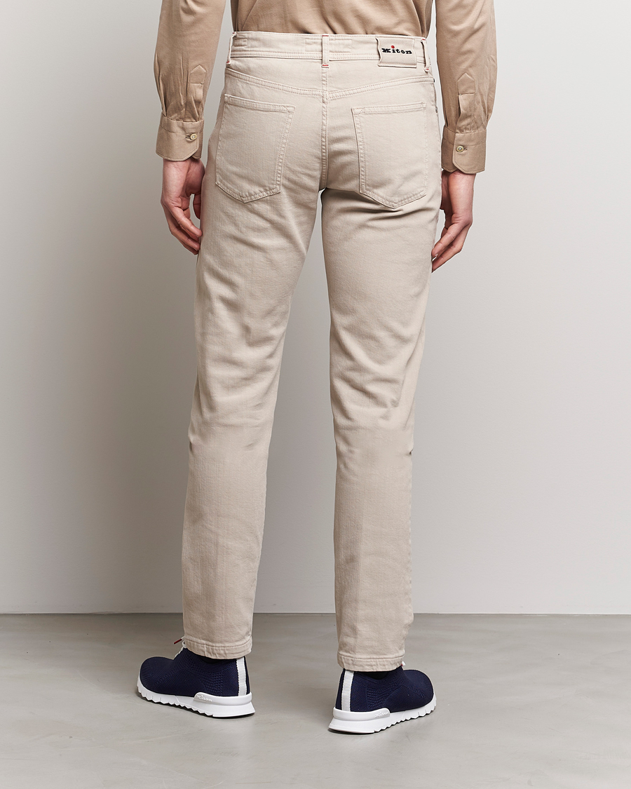 Herre | Bukser | Kiton | Kurabo 5-Pocket Pants Light Beige