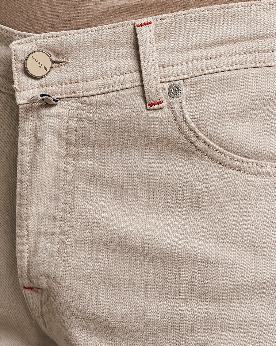 Herre | Bukser | Kiton | Kurabo 5-Pocket Pants Light Beige