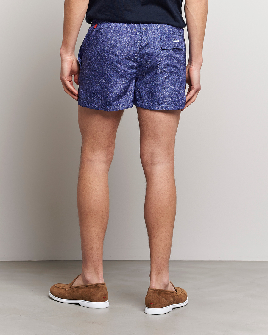 Herre | Badebukser | Kiton | Printed Swim Trunks Navy Melange
