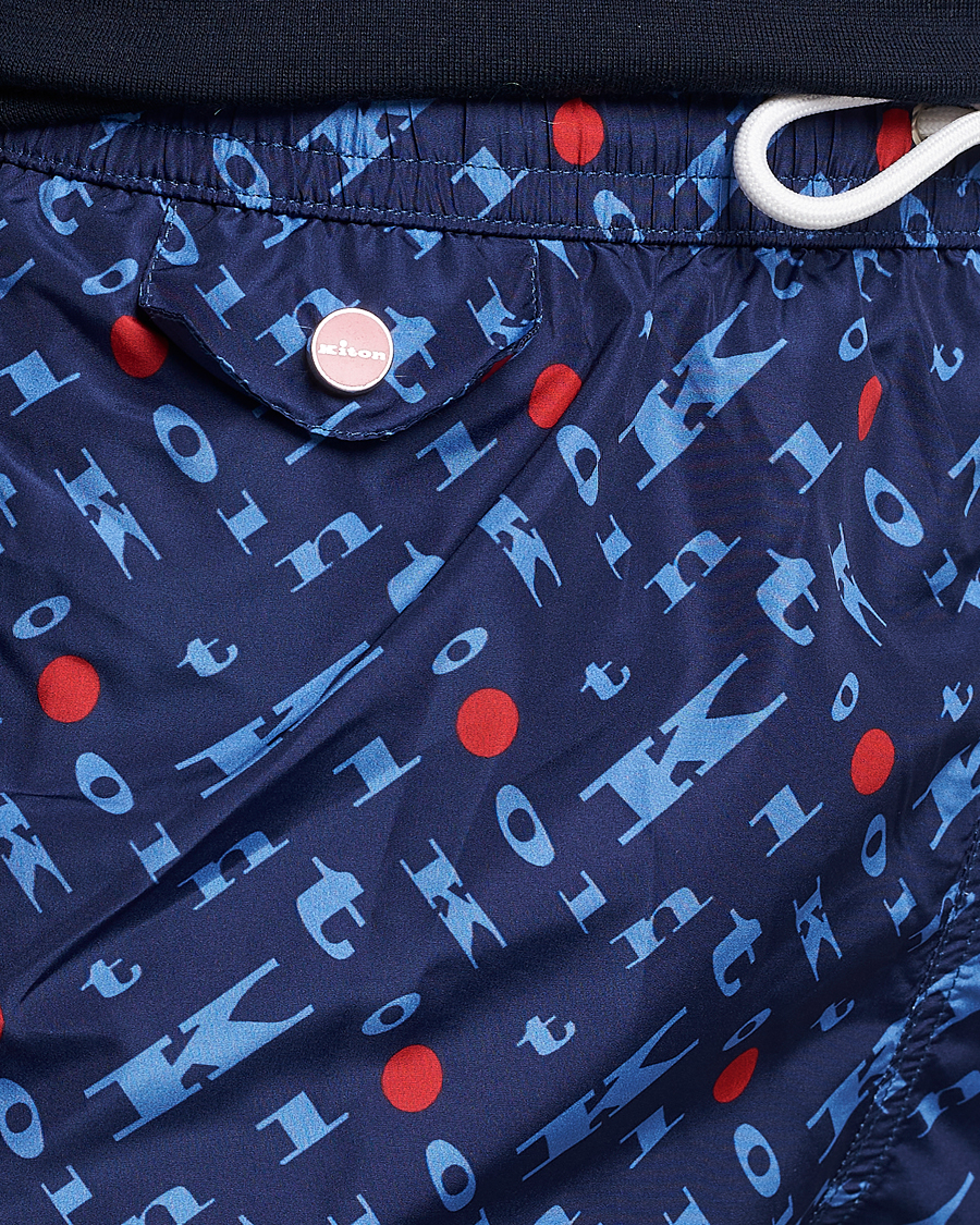 Herre | Badebukser | Kiton | Printed Swim Trunks Navy