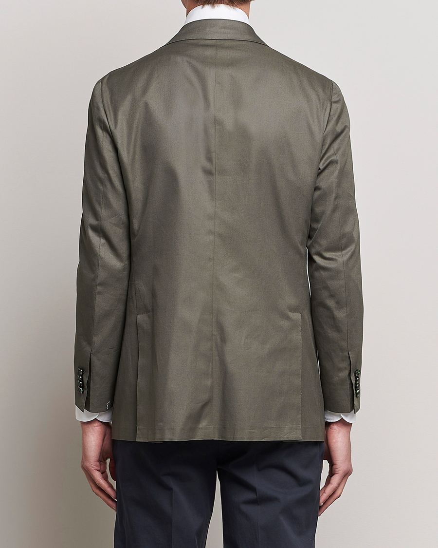 Herre | Blazere & jakker | Kiton | Sea Island Cotton Blazer Olive Green