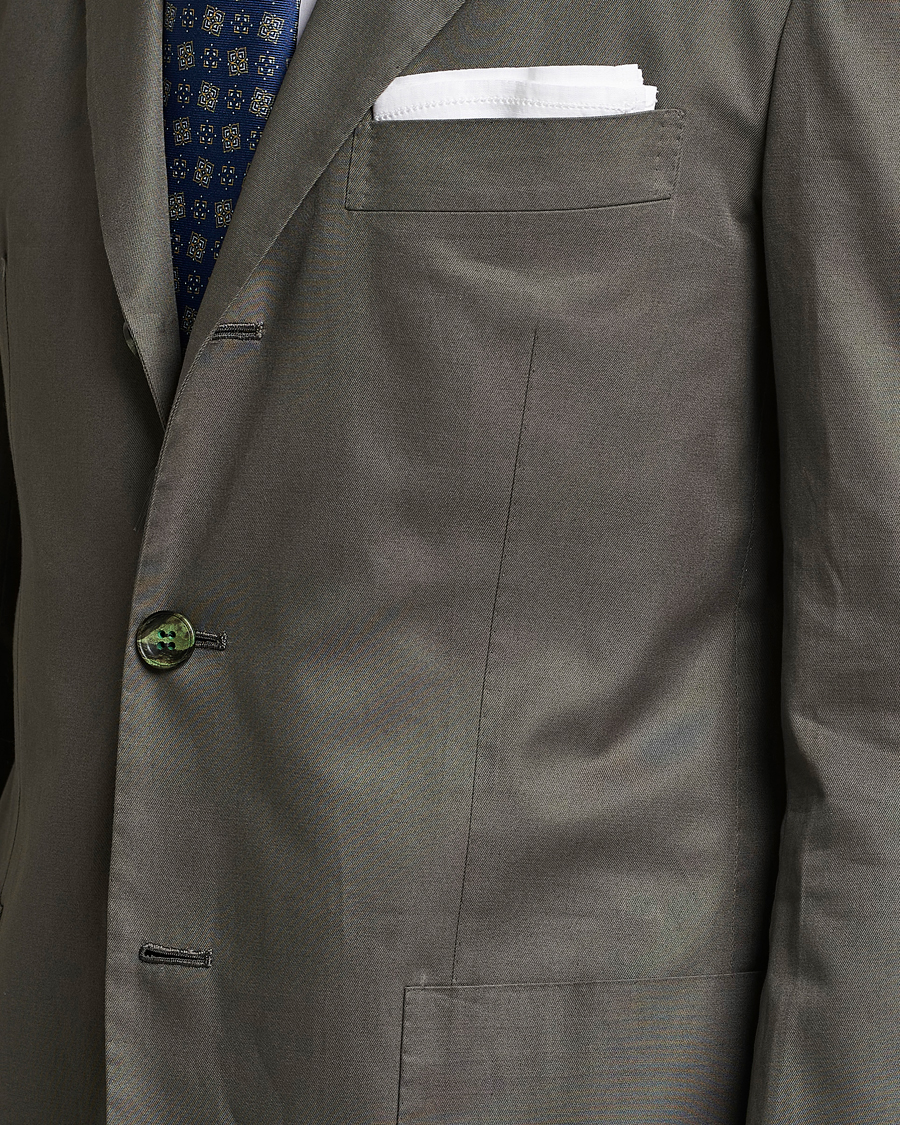 Herre | Blazere & jakker | Kiton | Sea Island Cotton Blazer Olive Green
