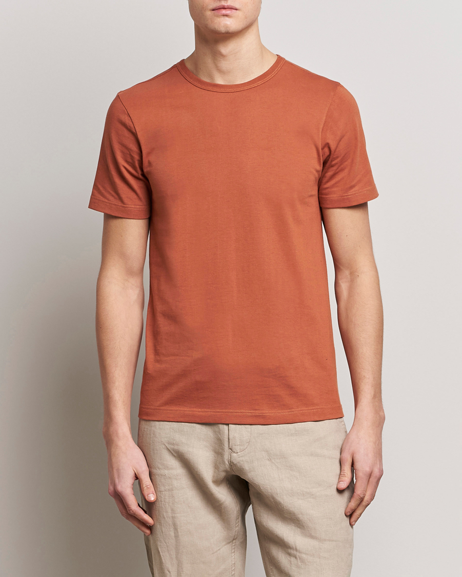 Herre | T-Shirts | Merz b. Schwanen | 1950s Classic Loopwheeled T-Shirt Sierra Red