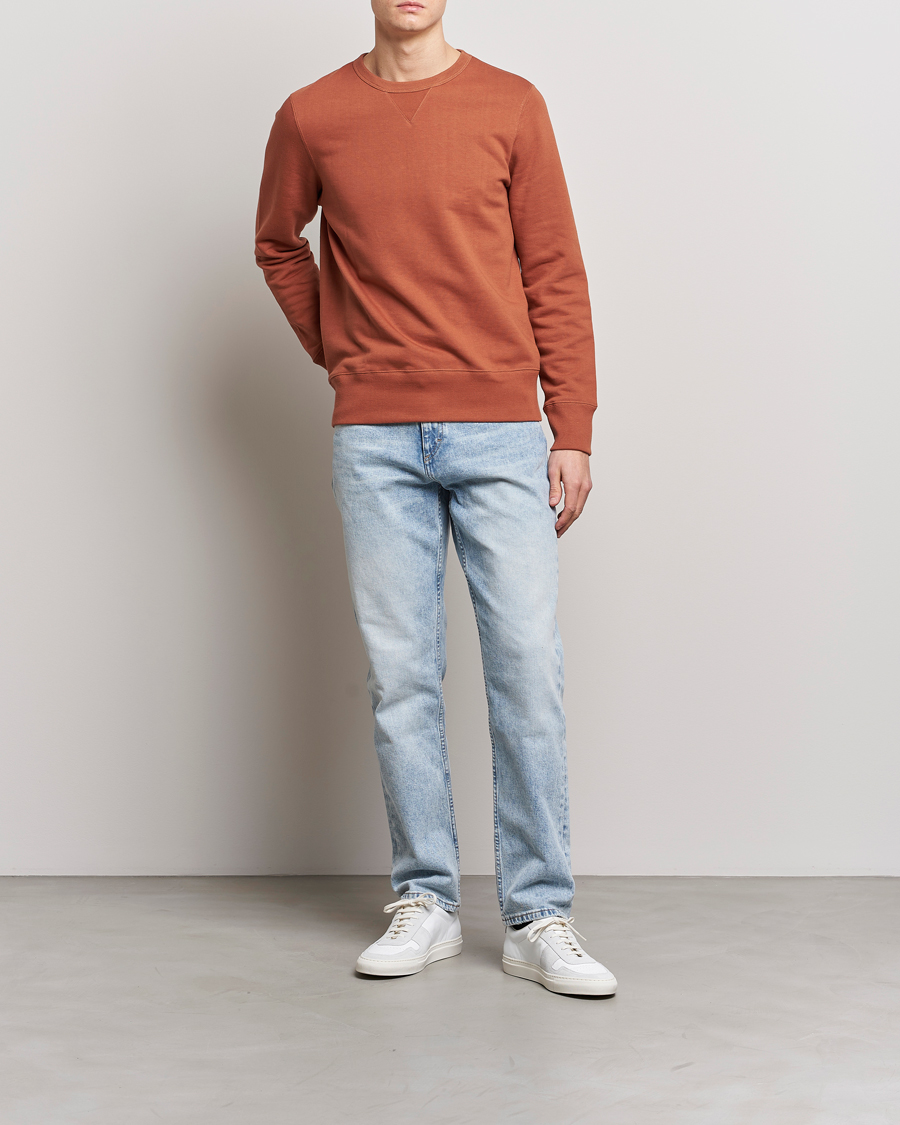 Herre | Trøjer | Merz b. Schwanen | Organic Cotton Crew Neck Sweat Sierra Red