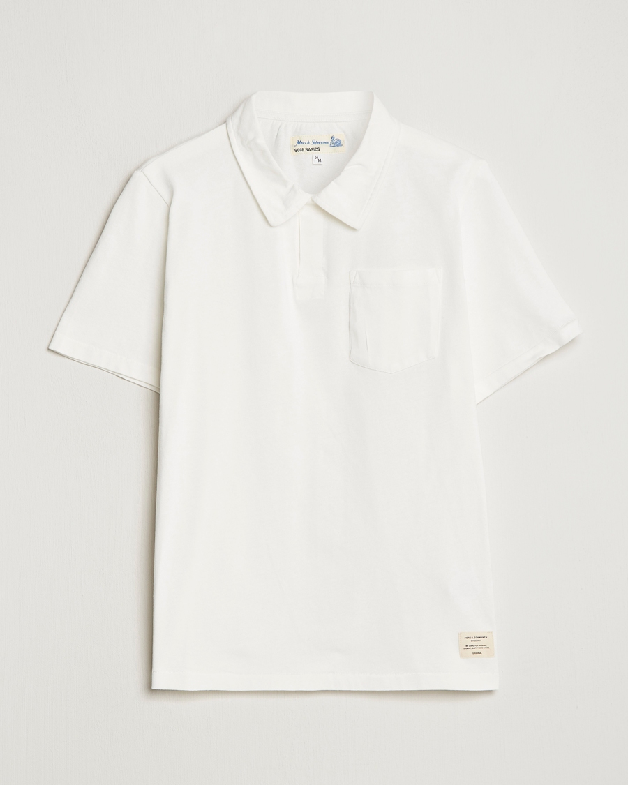 Herre | Polotrøjer | Merz b. Schwanen | Organic Cotton Washed Polo White
