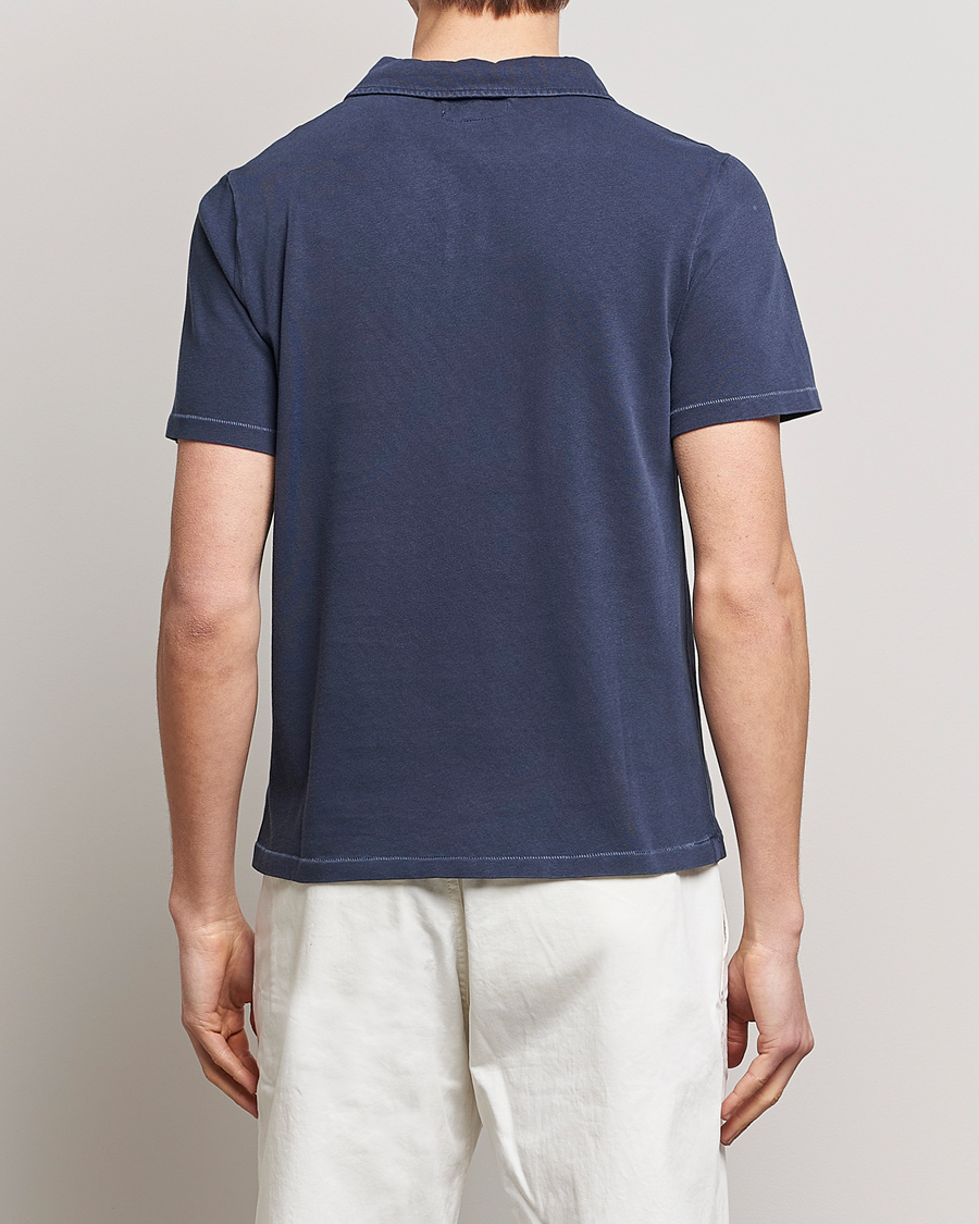 Herre | Polotrøjer | Merz b. Schwanen | Organic Cotton Washed Polo Denim Blue