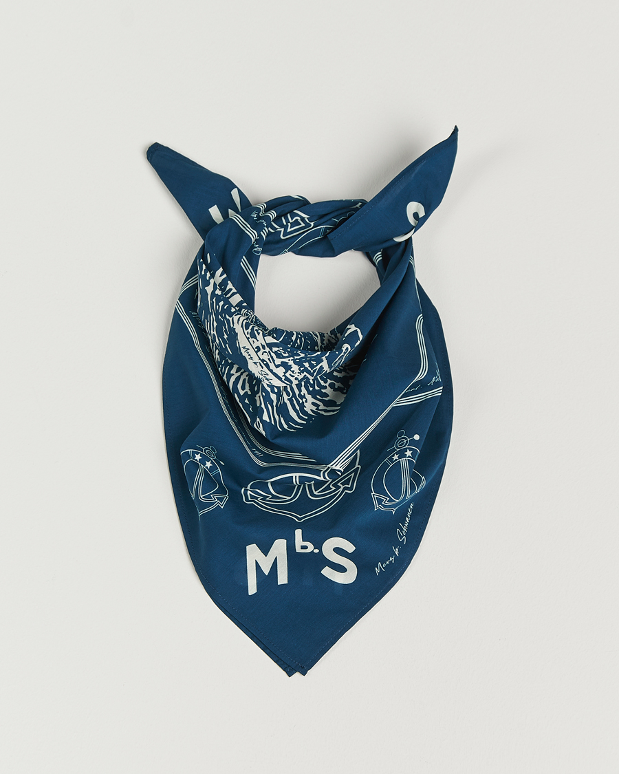 Herre | Tørklæde | Merz b. Schwanen | Merz b. SchwanenCotton BandanaInk Blue