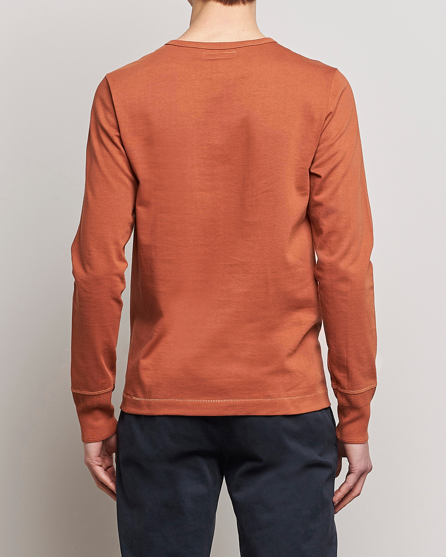 Herre | Trøjer | Merz b. Schwanen | Classic Organic Cotton Henley Sweater Sierra Red