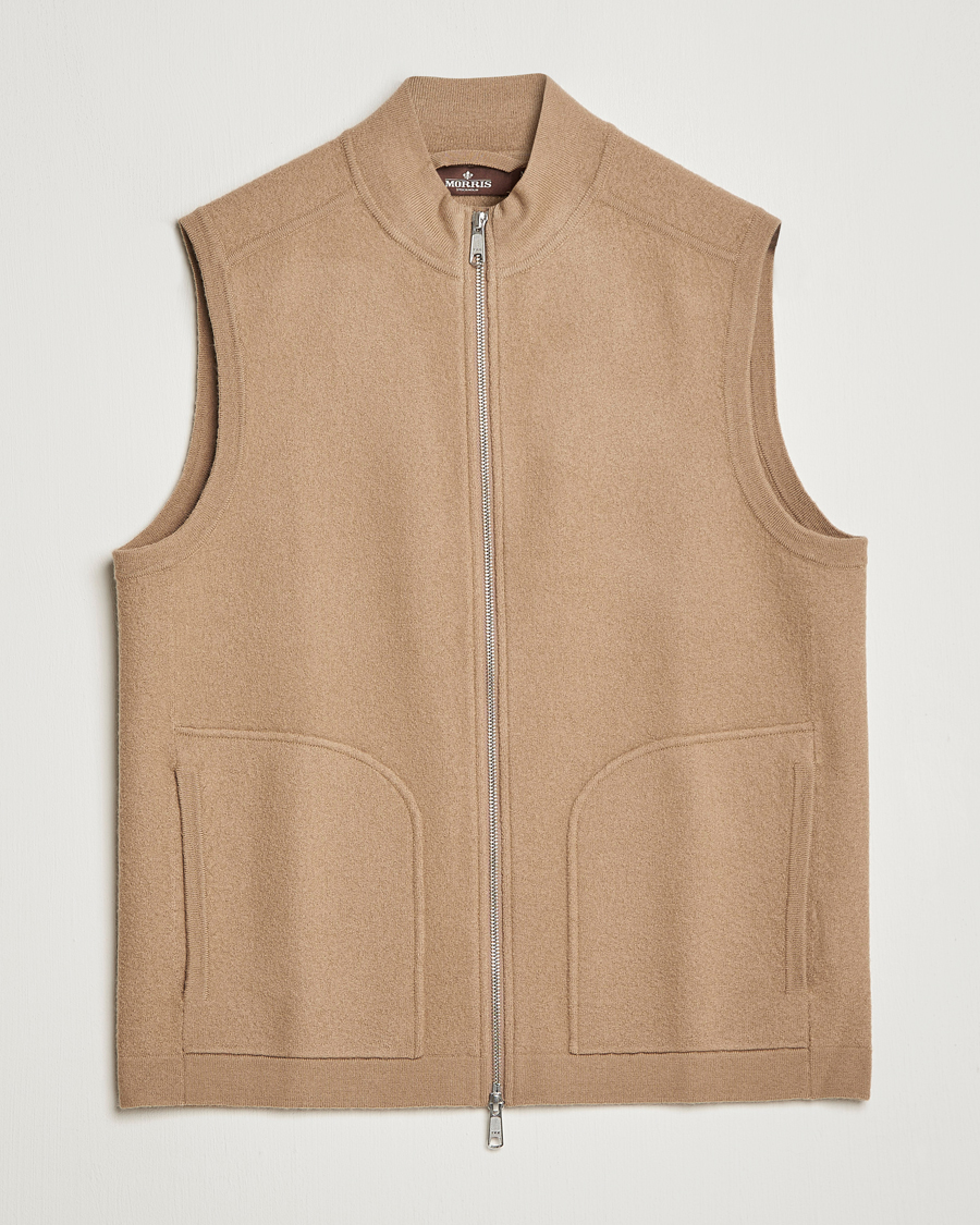 Herre | Veste | Morris Heritage | Pierre Boiled Wool Vest Camel