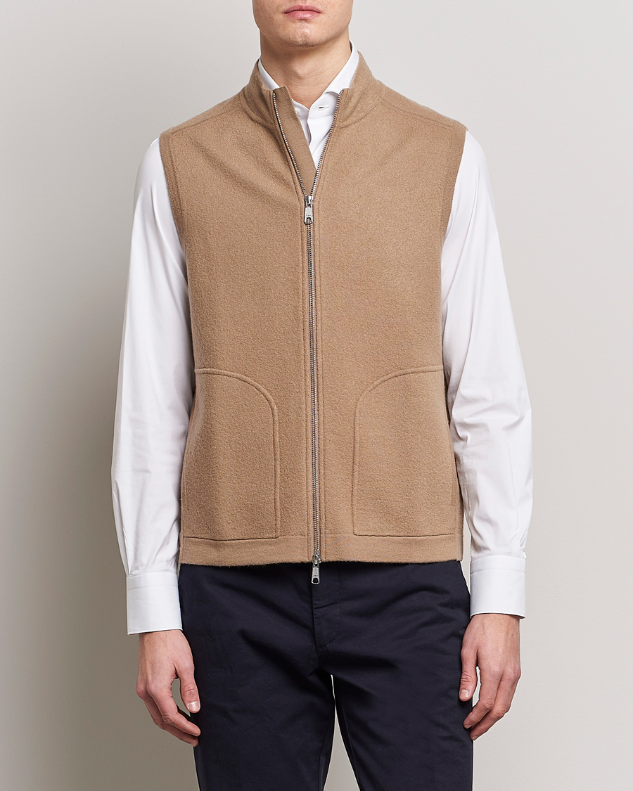 Herre | Morris Jakker | Morris Heritage | Pierre Boiled Wool Vest Camel