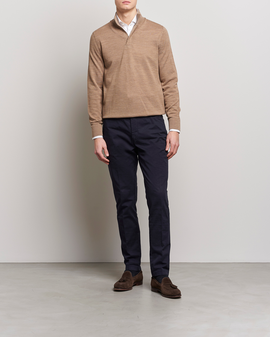 Herre | Trøjer | Morris Heritage | Alberto Merino Half Zip Camel