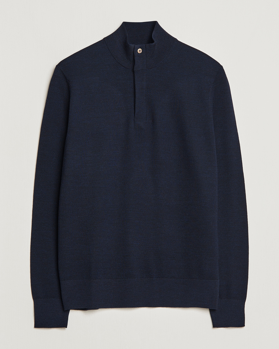 Herre | Trøjer | Morris Heritage | Alberto Merino Half Zip Navy