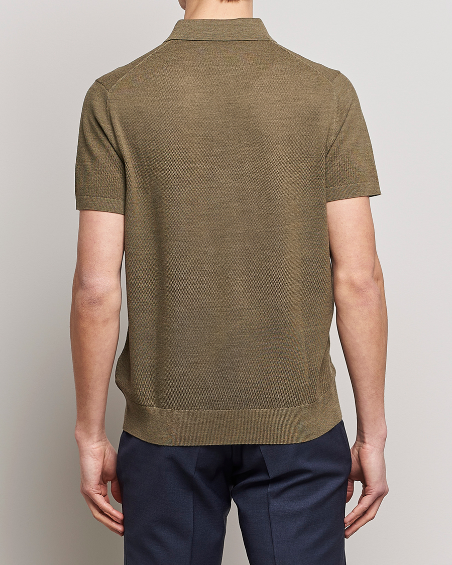 Herre | Polotrøjer | Morris Heritage | Alberto Knitted Short Sleeve Polo Shirt Olive