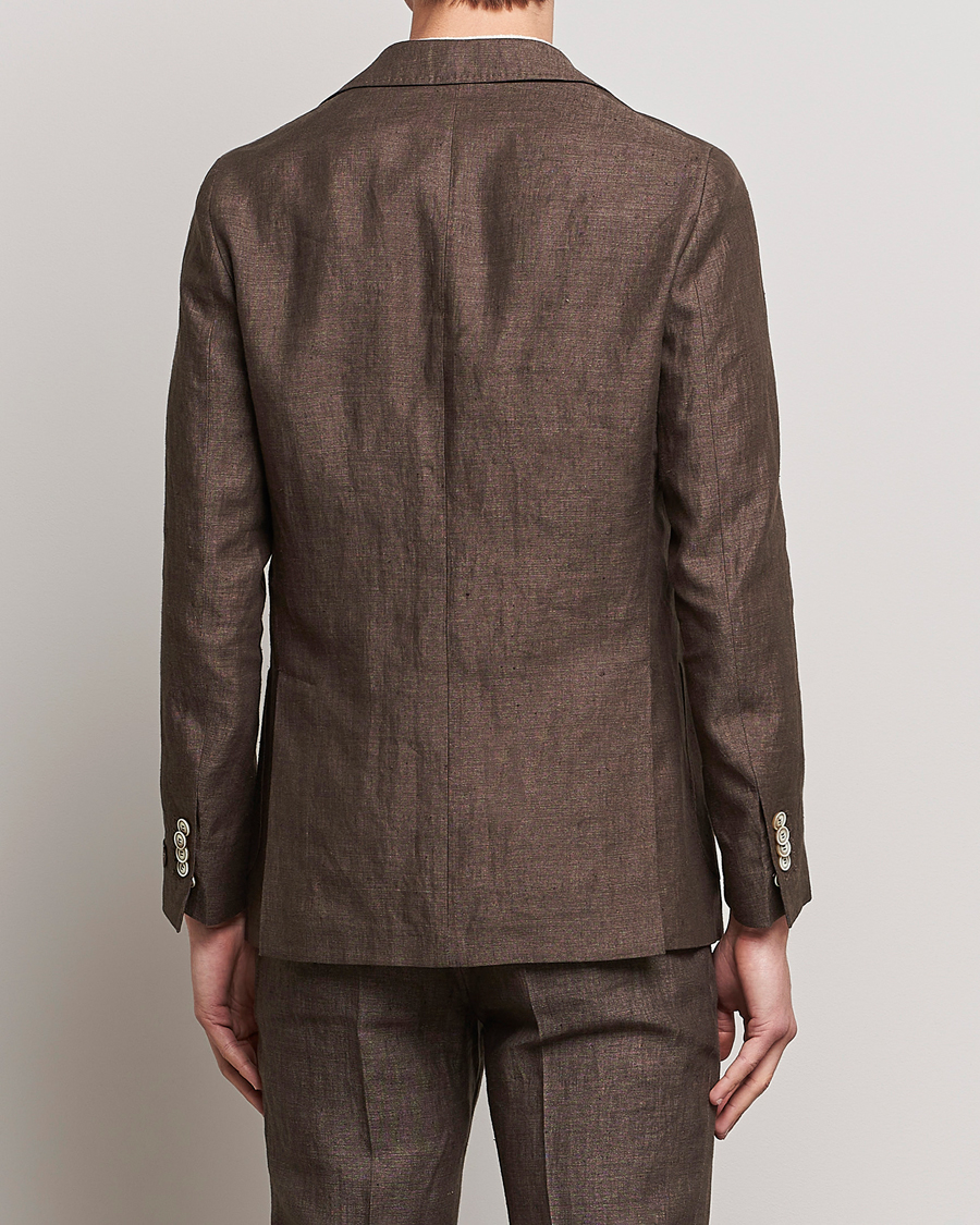 Herre | Blazere & jakker | Morris Heritage | Mike Patch Pocket Linen Suit Blazer Brown