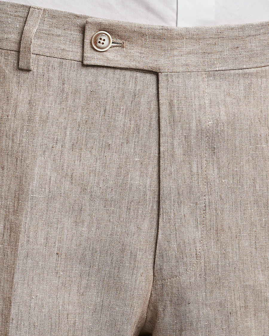 Morris Jack Linen Suit Trousers Beige - CareOfCarl.dk