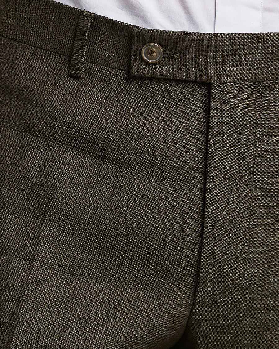 Herre | Bukser | Morris Heritage | Jack Linen Suit Trousers Olive