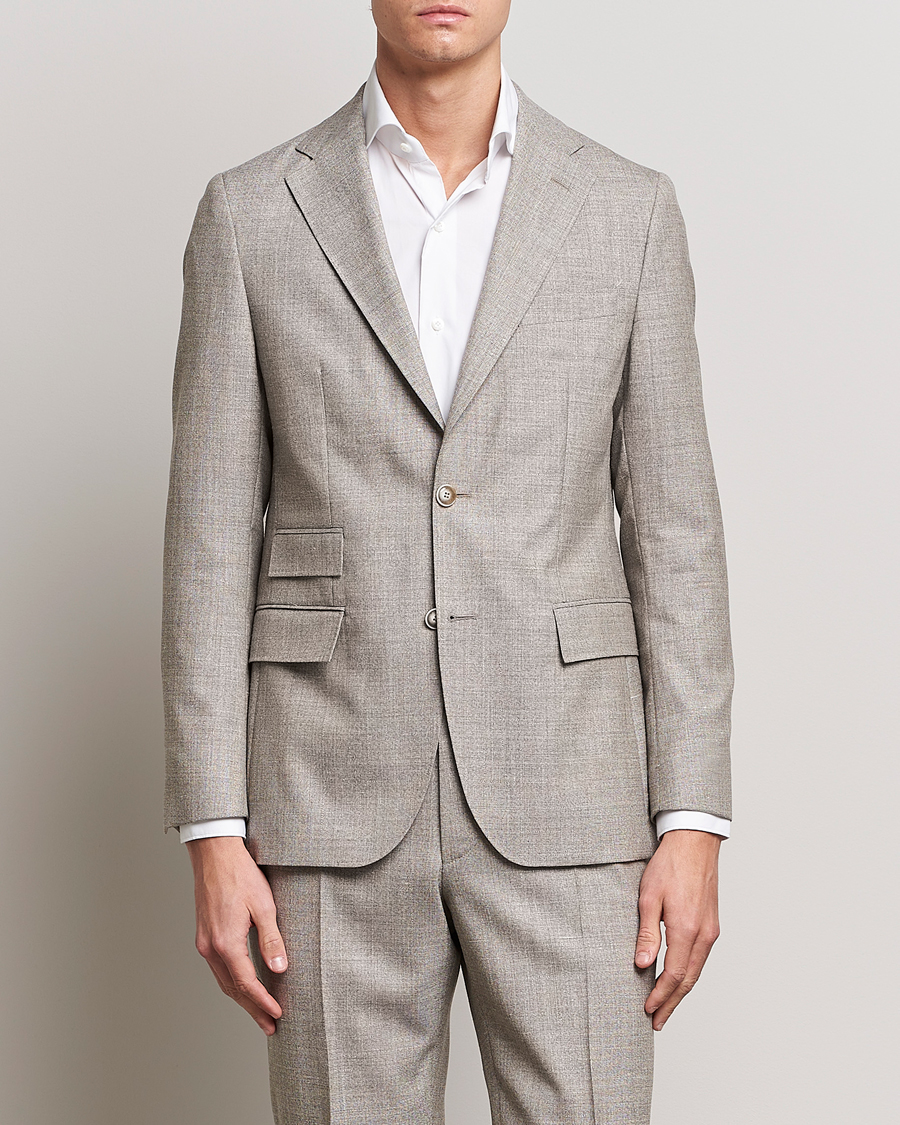 Herre | Habitjakker | Morris Heritage | Keith Tropical Wool Suit Blazer Khaki