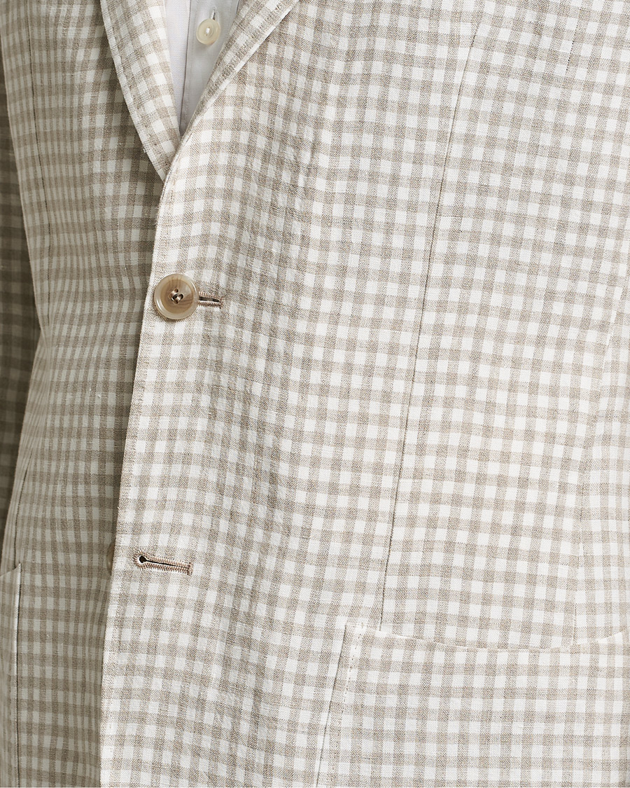 Herre | Blazere & jakker | Morris Heritage | Mike Check Linen Blazer Off White