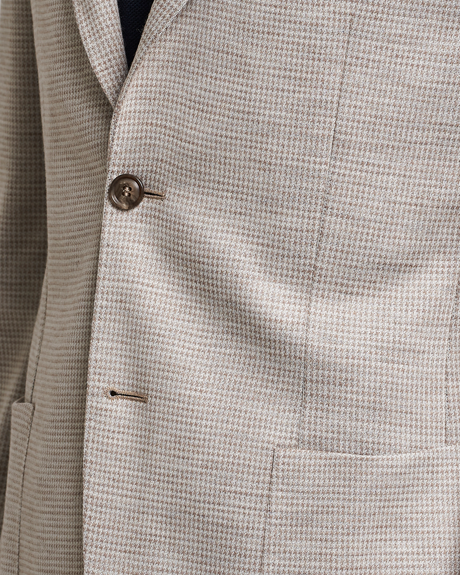 Herre | Blazere & jakker | Morris Heritage | Mike Dogtooth Jersey Blazer Beige