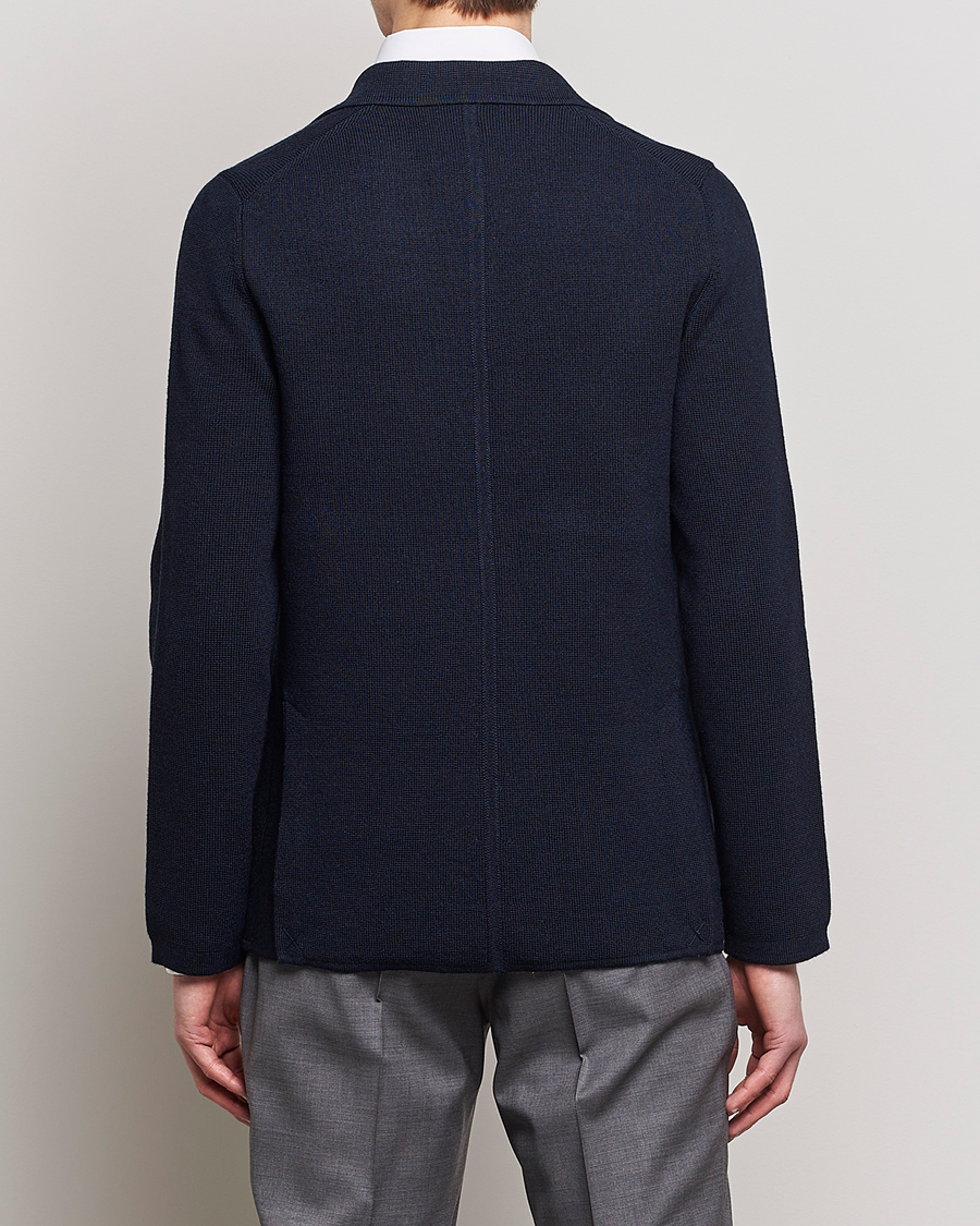 Herre | Blazere & jakker | Morris Heritage | Knitted Wool Blazer Navy