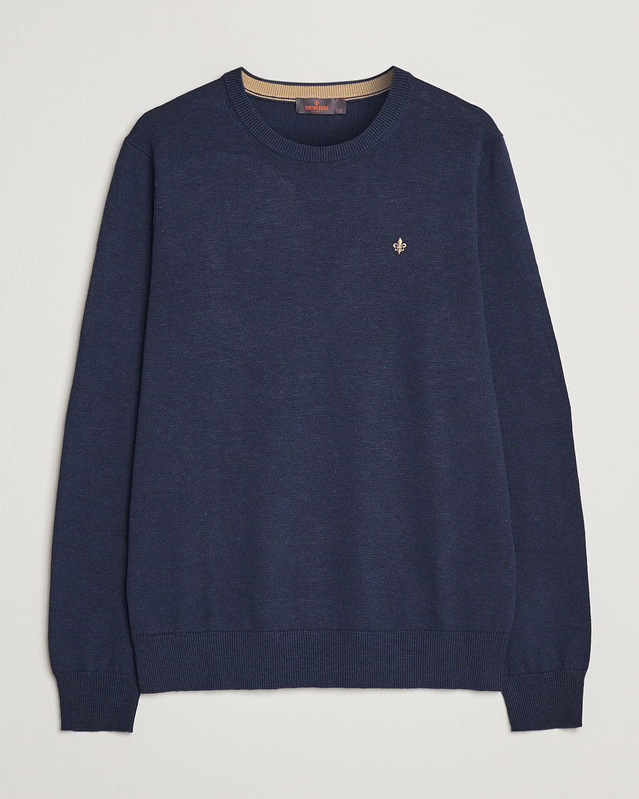 Herre | Trøjer | Morris | Harold Summer Crew Neck Blue